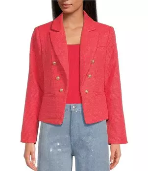 Укороченный блейзер с лацканами Sam Edelman Cheryl Peak, красный