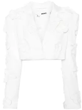 Укороченный блейзер с пайетками ROTATE BIRGER CHRISTENSEN, белый