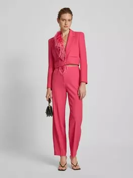 Укороченный блейзер с застежкой на крючки Patrizia Pepe, розовый