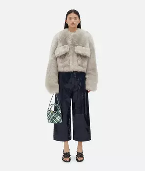 Укороченный блузон из овчины Toscana Bottega Veneta