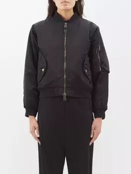 Укороченный бомбер Balenciaga, черный