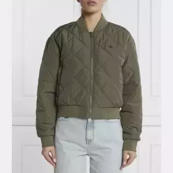 Укороченный бомбер Calvin Klein, зеленый