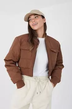 Укороченный бомбер Kellianne Brave Soul, коричневый