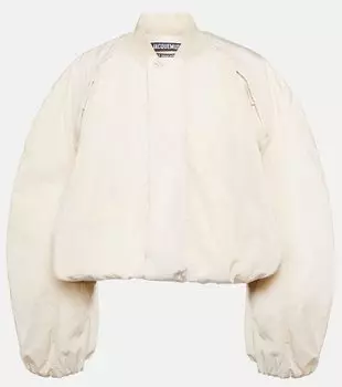 Укороченный бомбер le bomber bahia Jacquemus, белый