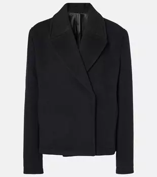 Укороченный бушлат из смесовой шерсти Toteme, черный