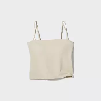 Укороченный бюстгальтер airism UNIQLO, бежевый
