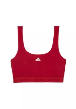 Укороченный бюстгальтер-бюстье Adidas, красный
