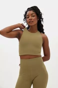 Укороченный бюстгальтер Dylan Girlfriend Collective, зеленый