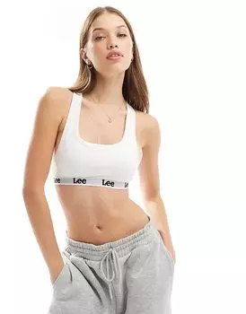 Укороченный бюстгальтер-топ Diana белого цвета Lee