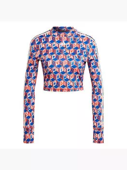 укороченный длинный рукав adidas x FARM Rio Adidas, синий