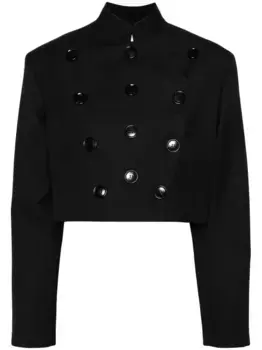 Укороченный двубортный пиджак Alaa, черный