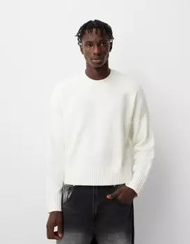 Укороченный джемпер Bershka, белый