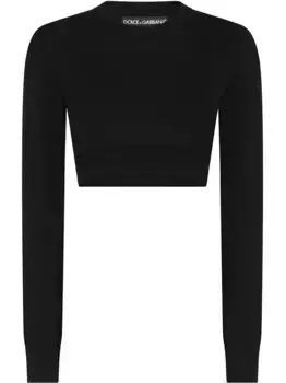 Укороченный джемпер DOLCE & GABBANA, черный
