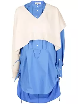 Укороченный джемпер с V-образным вырезом Enfld, синий