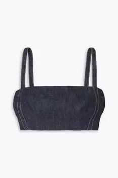 Укороченный джинсовый топ Fabiola EMILIA WICKSTEAD, синий