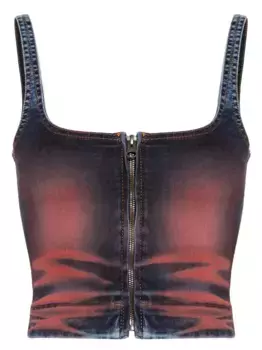 Укороченный джинсовый топ Harley KNWLS, красный