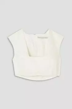 Укороченный джинсовый топ Saffa EMILIA WICKSTEAD, белый