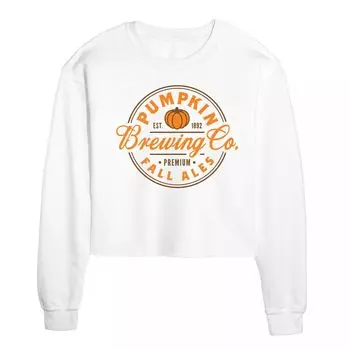 Укороченный флис с графическим рисунком Juniors' Pumpkin Brewing Co. Licensed Character, белый