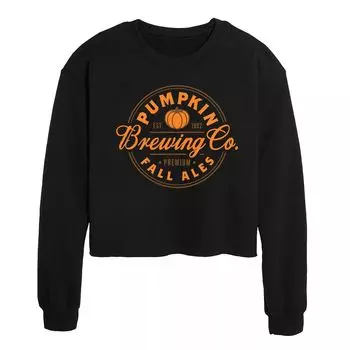 Укороченный флис с графическим рисунком Juniors' Pumpkin Brewing Co. Licensed Character, черный