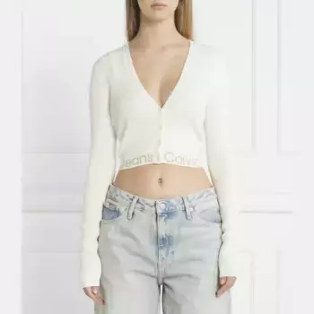 Укороченный кардиган Calvin Klein, экрю
