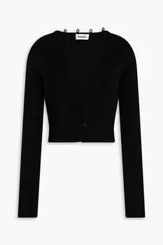 Укороченный кардиган Danique эластичной вязки NANUSHKA, черный
