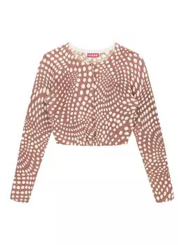 Укороченный кардиган Deanna с принтом STAUD