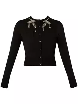 Укороченный кардиган ERDEM, черный