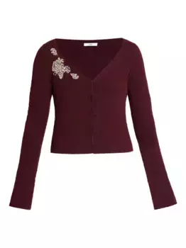 Укороченный кардиган ERDEM, красный