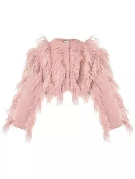 Укороченный кардиган ERDEM, розовый