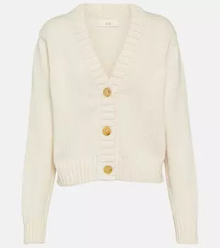 Укороченный кардиган из хлопка CO, белый