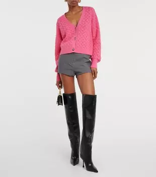 Укороченный кардиган из шерсти и кашемира Jardin Des Orangers, розовый