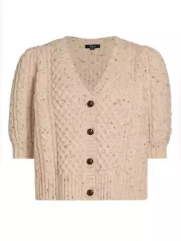 Укороченный кардиган косой вязки Isla Rails, цвет cream confetti