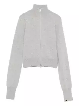 Укороченный кардиган n°302 на молнии extreme cashmere, серый