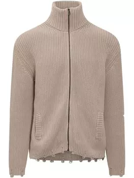 Укороченный кардиган на молнии A Paper Kid, нейтральный цвет