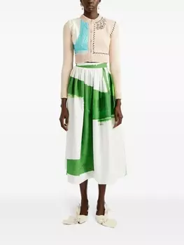 Укороченный кардиган с аппликацией Erdem, розовый