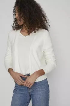 Укороченный кардиган с длинными рукавами Vila, белый