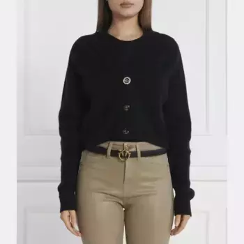Укороченный кардиган с добавлением шерсти Pinko, черный