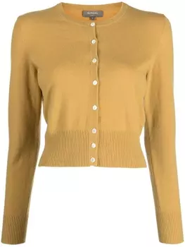 Укороченный кардиган с круглым вырезом N.Peal, желтый