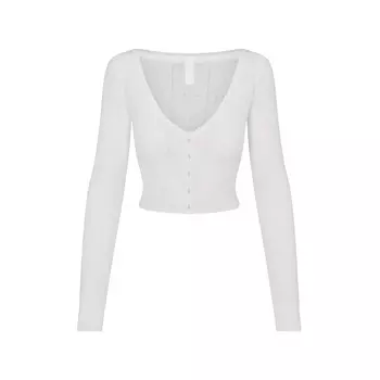 Укороченный кардиган SKIMS, цвет marble