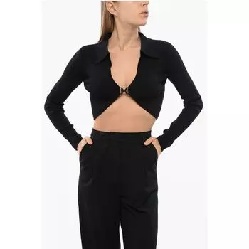 Укороченный кардиган STALAG с металлической аппликацией John Richmond, Black