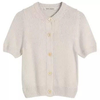 Укороченный кардиган-топ Our Legacy, цвет oyster cherub silk