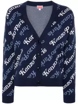 Укороченный кардиган Verdy с логотипом KENZO, синий