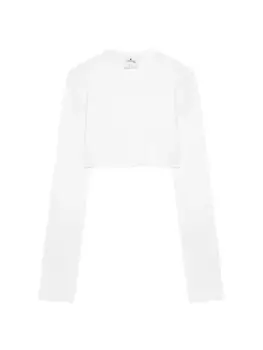 Укороченный кардиган вязки Milano Courreges, цвет heritage white