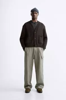 Укороченный кардиган ZARA, бургундия
