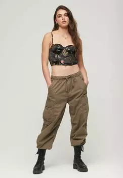 УКОРОЧЕННЫЙ КОРСЕТ из ПАРЧИ Superdry, черный