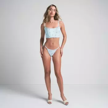 Укороченный корсет SKIMS, цвет platinum heart breaker