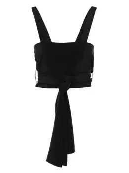 Укороченный крепдешиновый топ CHLO, черный