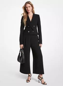 Укороченный креповый пиджак Michael Kors, черный