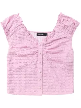 Укороченный кружевной топ с оборками tout a coup, розовый