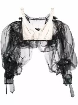 Укороченный многослойный топ ACT N1, черный